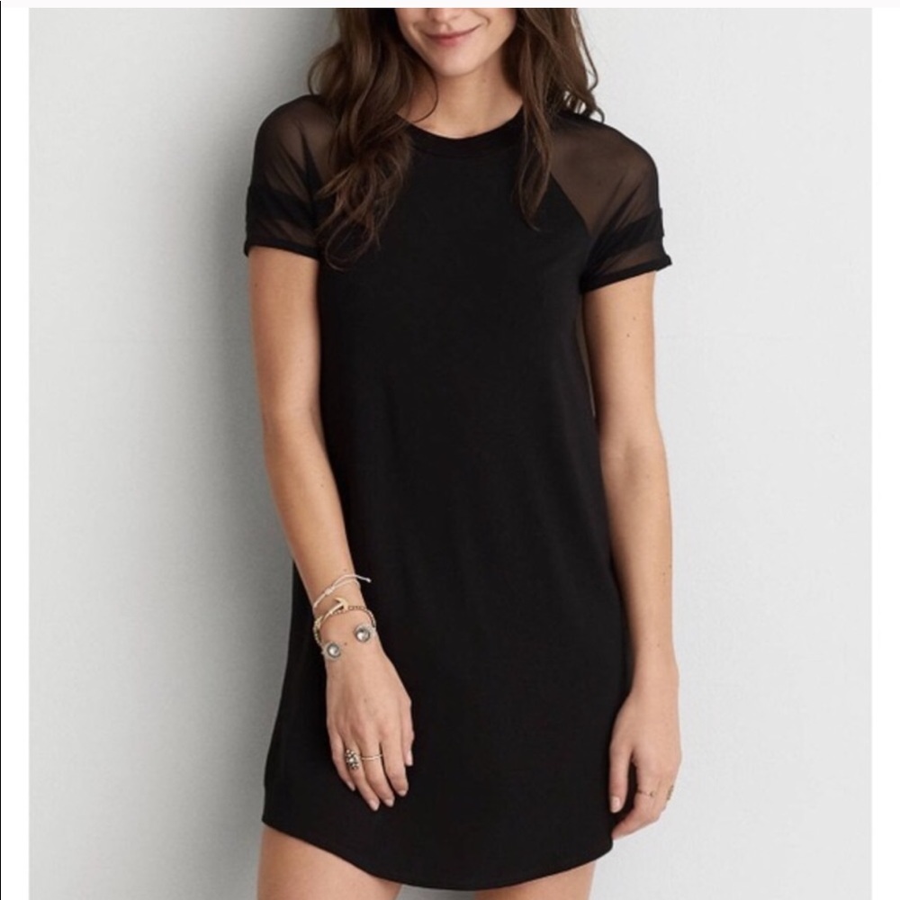 American Eagle Black Mesh Dress